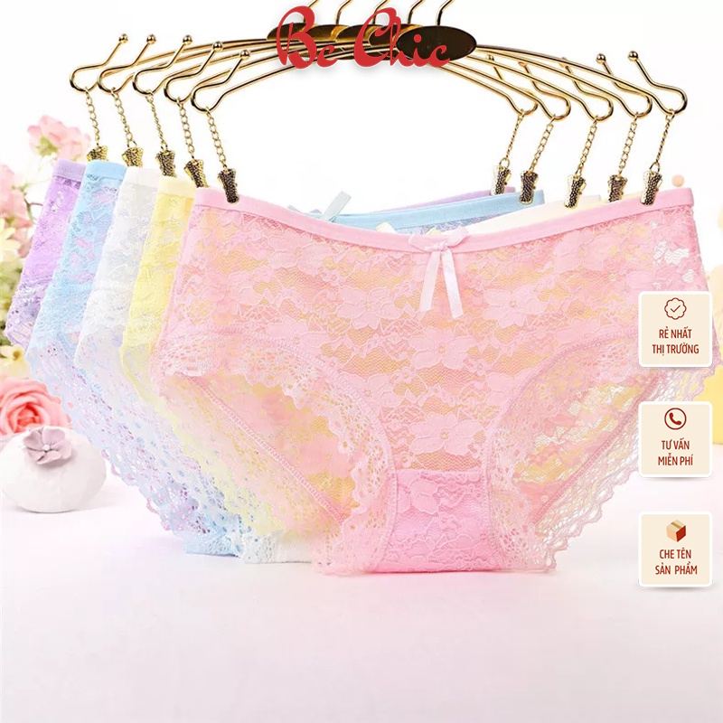 Quần Lót Ren Nữ Sexy Quyến Rũ thiết kế hoa phối tầng điệu đà mã QL3 BC_CHIC LINGERIE