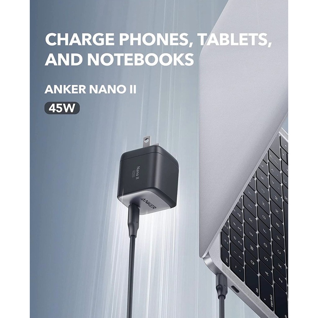 Củ Sạc Nhanh ANKER PowerPort Nano GaN II A2664 45W cho iP 13 12 11 samsung oppo