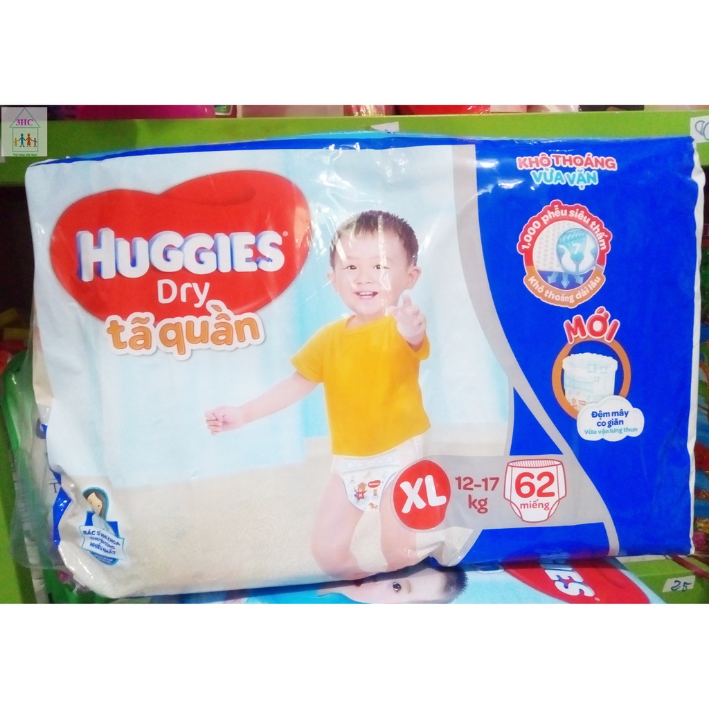 Tã quần Huggies Size XL 12 -17 Kg (62 miếng)