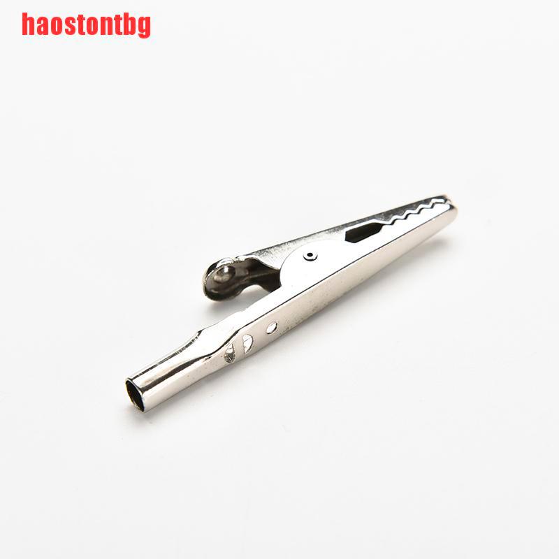 [haostontbg]10x Stainless Steel Alligator Crocodile Test Clips Cable Lead Screw Probe Fixing