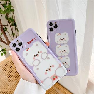 Ốp Điện Thoại Mềm In Hình Gấu Hoạt Hình Cho iPhone 11 Pro MAX 7 8 Plus XS MAX XR
