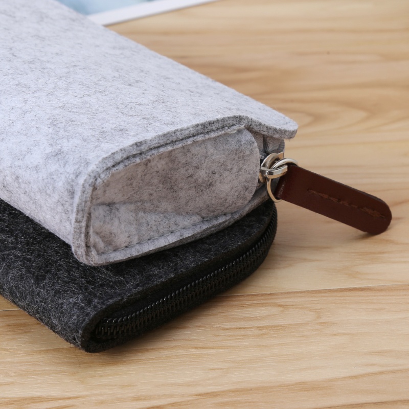 Túi Đựng Bút / Cọ Trang Điểm Hình Vuông Bằng Vải Nỉ Đa Ứng Dụng