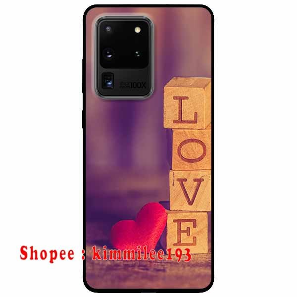 Ốp Lưng Dành Cho Samsung S20 Ultra mẫu LOVE Gỗ