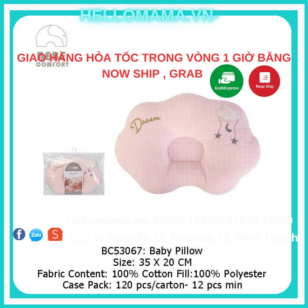 Gối Be Be Comfort Chống Bẹp Đầu Cho Bé, Mềm Mại Và Thấm Mồ Hôi