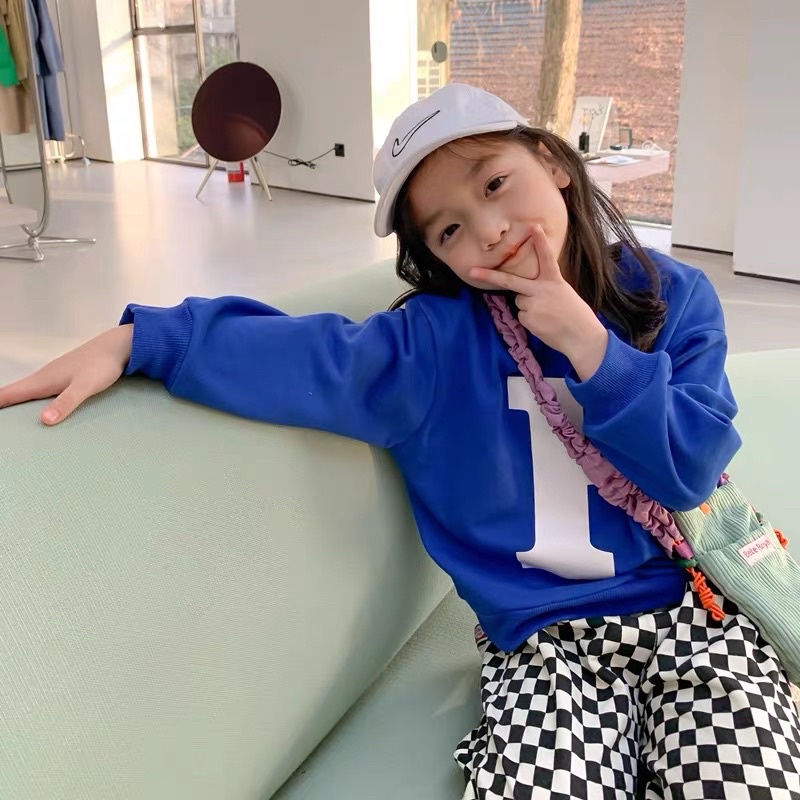 [Form lớn 0.5 size] - Áo sweater chữ P dễ thương cho bé A697