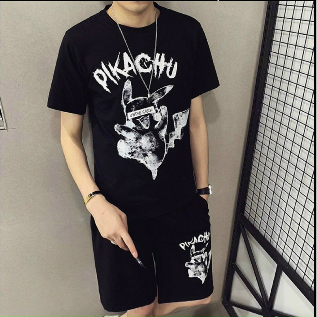 SET ĐỒ THUN LƯỚI NAM  IN HÌNH NGỘ NGHĨNH FORM <70KG | BigBuy360 - bigbuy360.vn