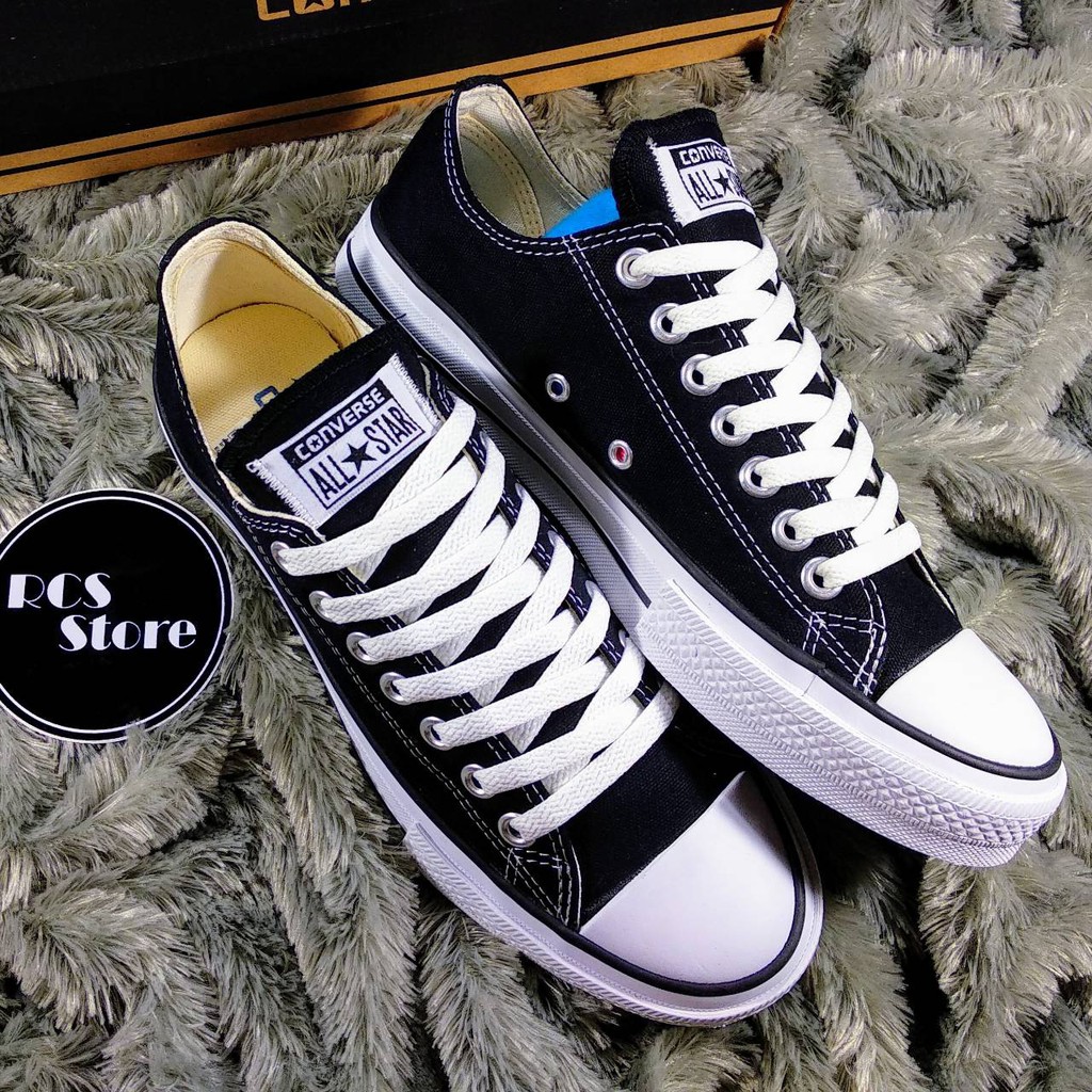 Giày Thể Thao Converse Allstar Clasik Cổ Thấp Phối Màu Đen Trắng Thời Trang Cao Cấp