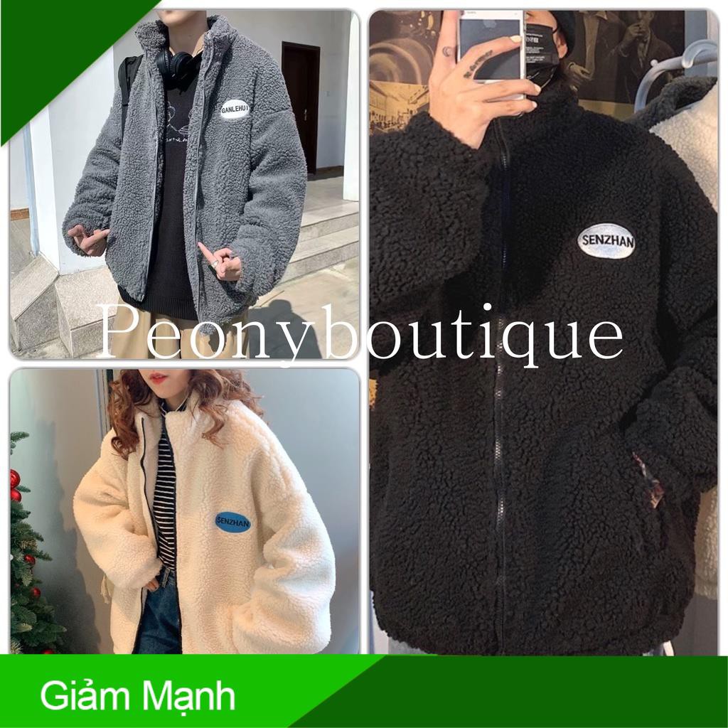🌸 Jacket bông form rộng, nỉ hoodie ziper cao cổ nam nữ cá