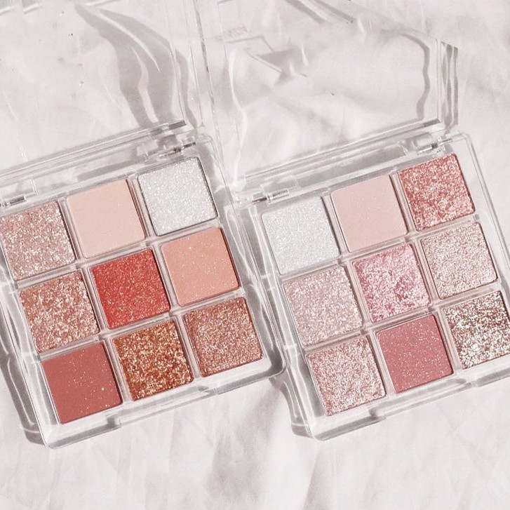 Bảng phấn mắt 9 ô DIKALU hiệu ứng ánh kim  cực HOT