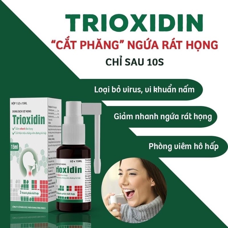 Xịt họng Trioxidin
