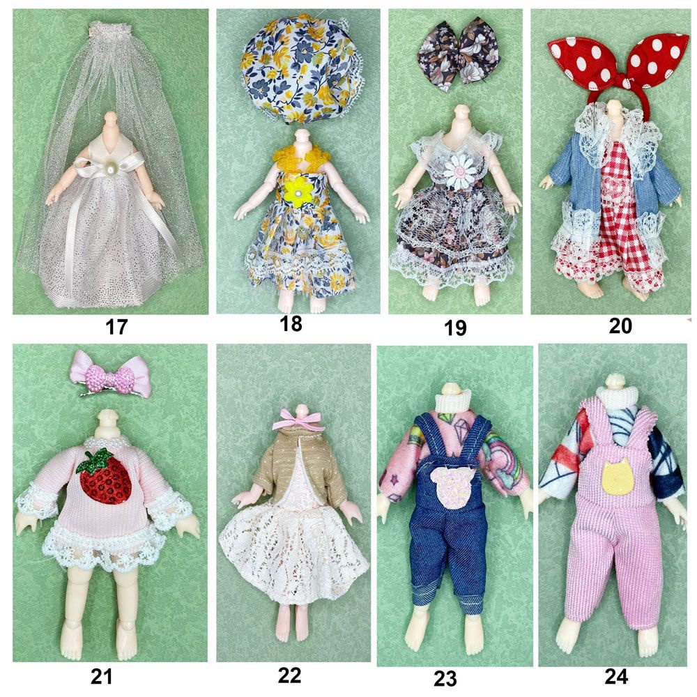 Set đồ thời trang cao cấp cho búp bê 16cm diy