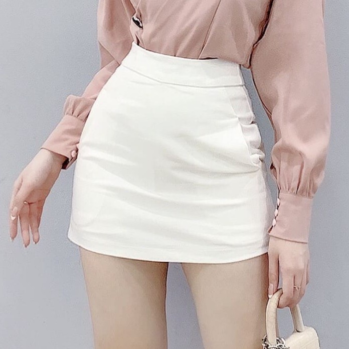 Chân váy chữ a công sở cạp cao, Chân váy công sở SUNA FASHION chữ a lưng cao