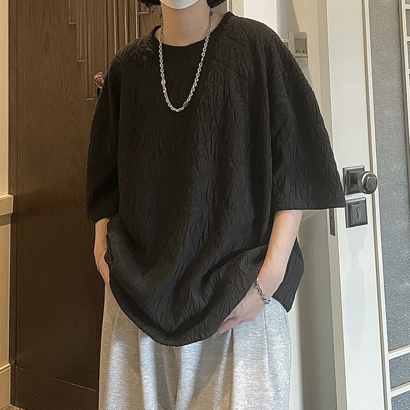 Áo Thun Tay Ngắn Cổ Tròn Màu Sắc Đơn Giản Phong Cách Hàn Quốc Có 3 Màu Hợp Thời Trang