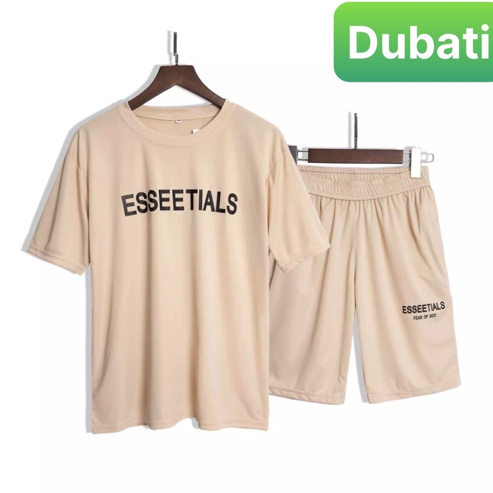 ĐỒ BỘ ESSENTIALS SIÊU MỚI HOT, ĐỒ BỘ NAM, SET ĐỒ BỘ CHẤT VẢI CAO CẤP VIP CHO MÙA HÈ - DUBATI FASHION