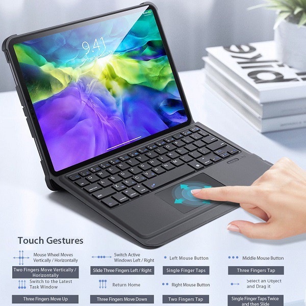 Bao da bàn phím Bluetooth Dux Ducis cho iPad Pro 11.0 inch 2018/2020/Air 4/10.9/Air 3/10.5/10.2/Gen 7/8 Hàng chính hãng