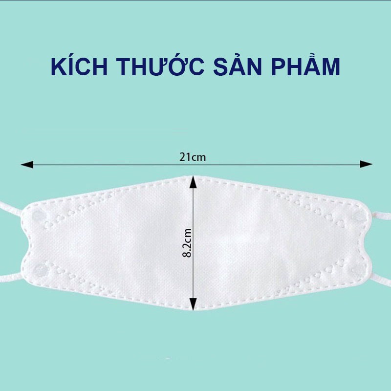 Khẩu trang 4D, Set 10 khẩu trang KF94 DC tiêu chuẩn Hàn Quốc chống bụi siêu mịn PM2.5 và kháng khuẩn Baby-S – SM014