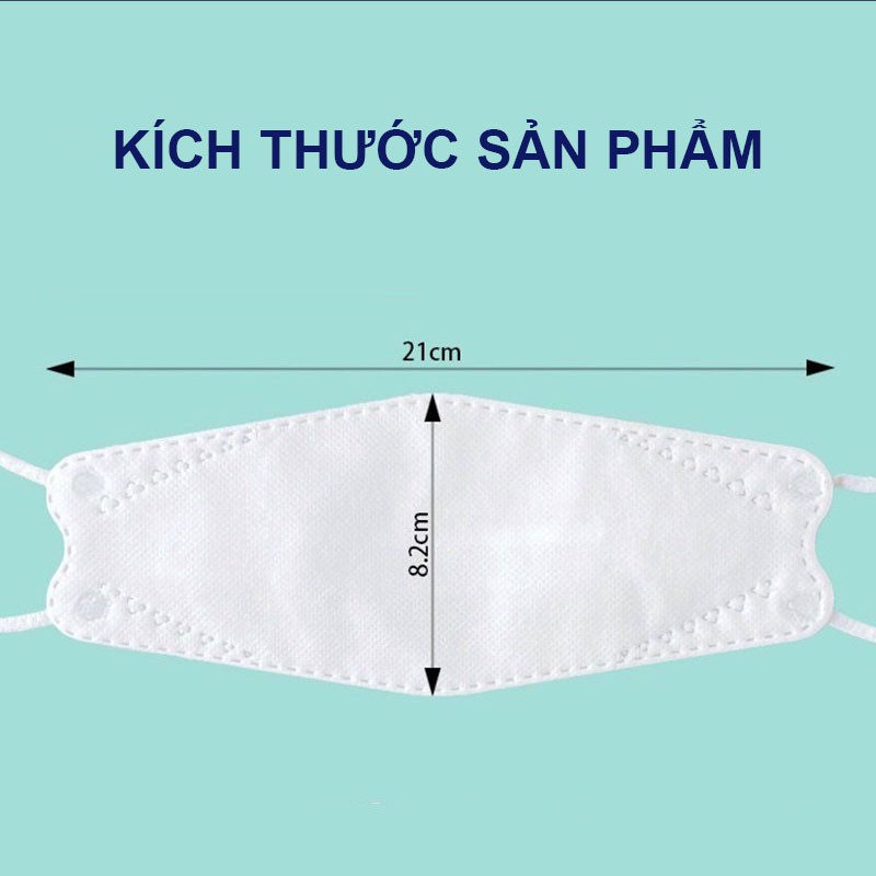 Khẩu trang KF94, Set 10 khẩu trang 4D DC tiêu chuẩn Hàn Quốc kháng khuẩn, chống bụi siêu mịn PM2.5 BBShine – M014