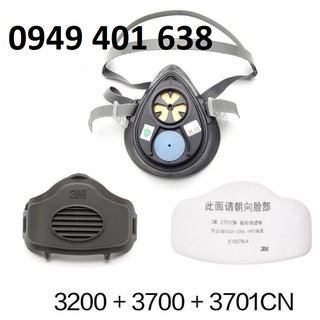 MẶT NẠ PHÒNG ĐỘC, KHẨU TRANG CHỐNG BỤI 3m3200