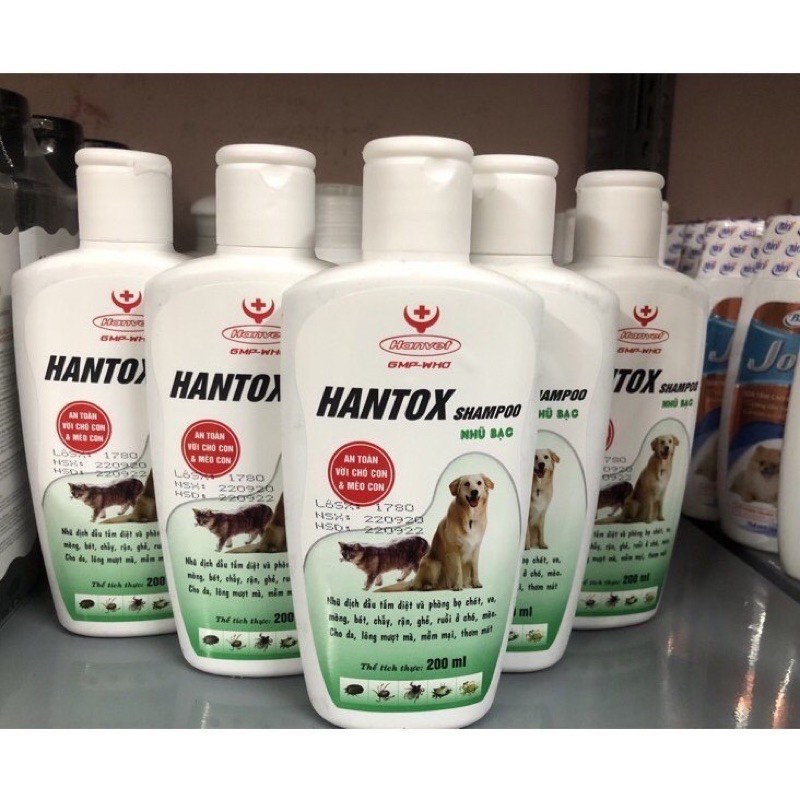 Sữa Tắm HANTOX SHAMPOO 200ml. An toàn với chó con và mèo con