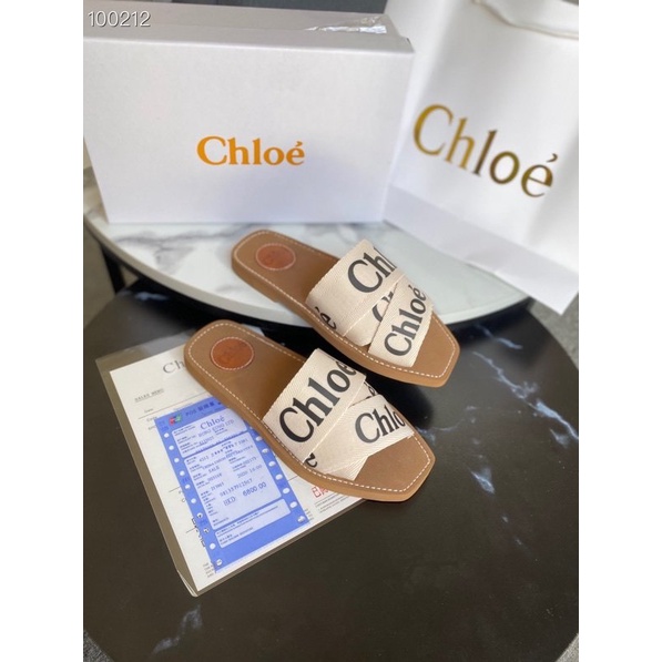 Chất lượng cao tại chỗ  Chlo-e  Dây đeo bện chéo  Dép La Mã  Dép phẳng  Dép  Dép nữ  Màu trắng