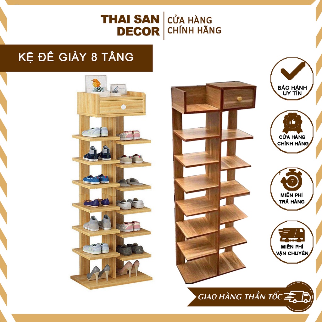 Kệ để giày cao cấp - kệ đồ cao 8 tầng đa năng thiết kế nhỏ gọn đủ để trong góc tưởng • THAI SAN DECOR