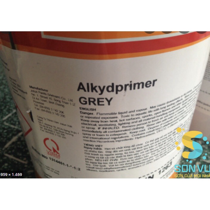 Jotun - Sơn Chống rỉ Alkyd Primer màu Xám, màu đỏ - chống ăn mòn cho sắt thép - Lon 5 Lit