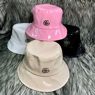 Nón Bucket / Nón Vành Tròn Chất Liệu Da Bóng Chống Nước Logo Hợp Kim GC N068