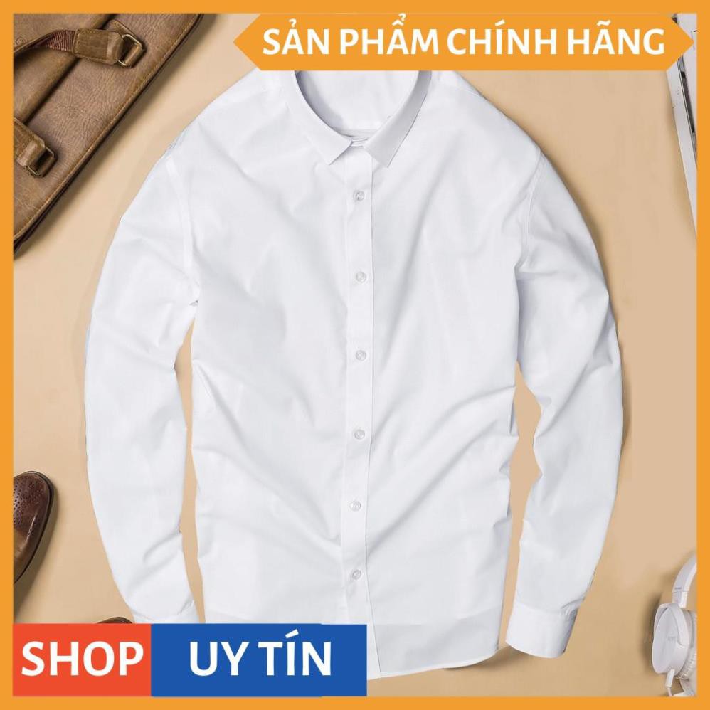 [GIẢM GIÁ 45%] - Áo sơ mi nam dài tay cổ bẻ vải cotton lụa thái chống nhăn chống xù lịch lãm