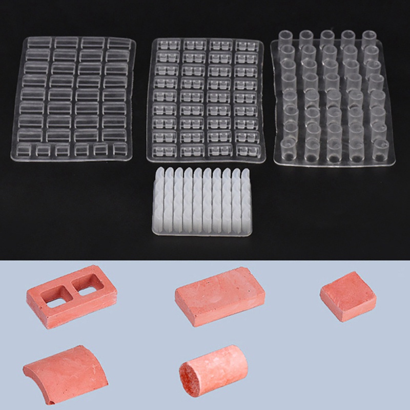 Set 4 Khuôn Làm Gạch Mô Hình Đồ Chơi Mini Tỉ Lệ 1 / 16