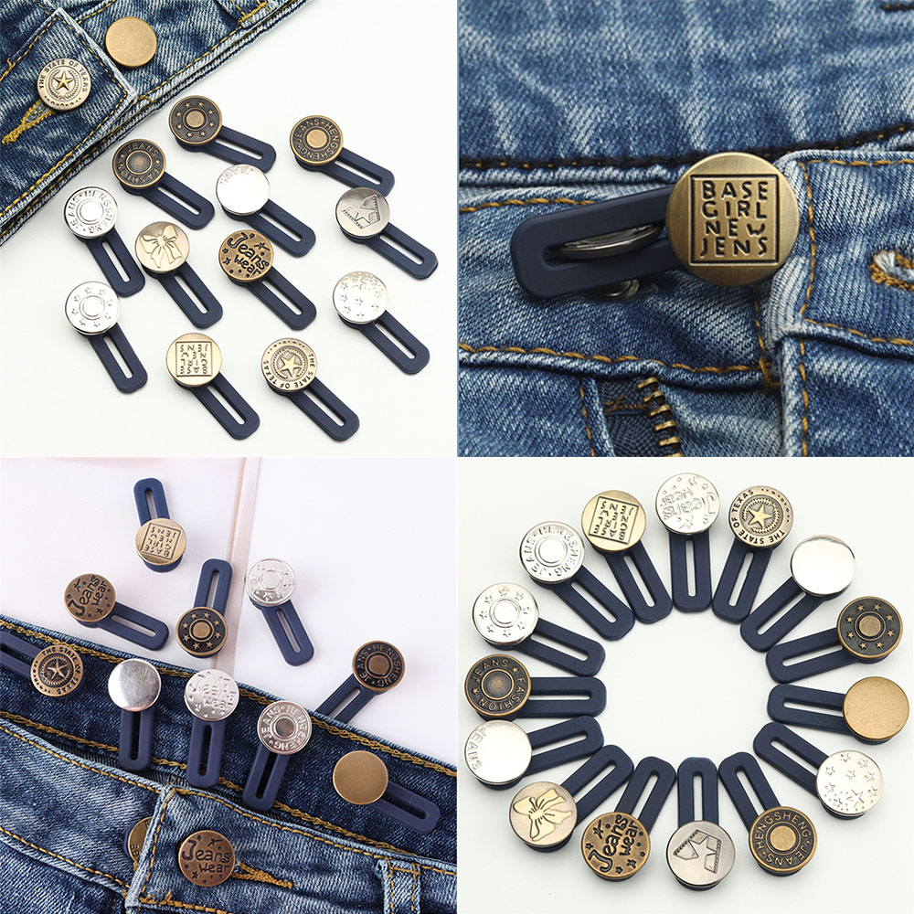 Silica Gel Expanded Waist Button Buckle Detachable Adjustable Universal Sewing Free Buttons Accessories