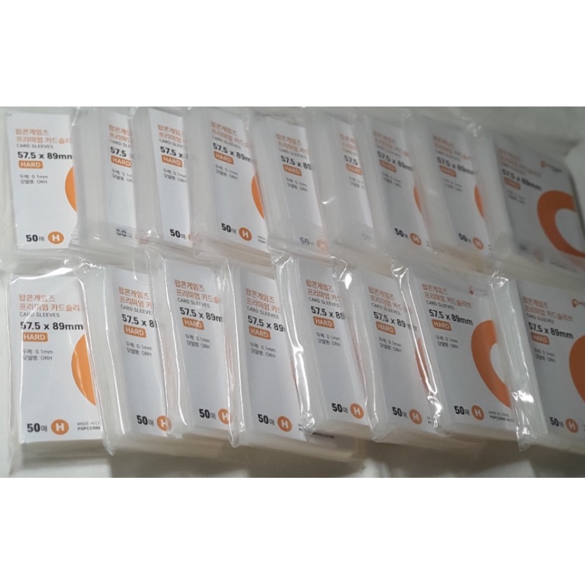 Popcorn Games Card Sleeves,/HARD 56x87 Size, 57.5x89 Size/ Photocard Sleeves 50Pcs  Photo card Protection Film