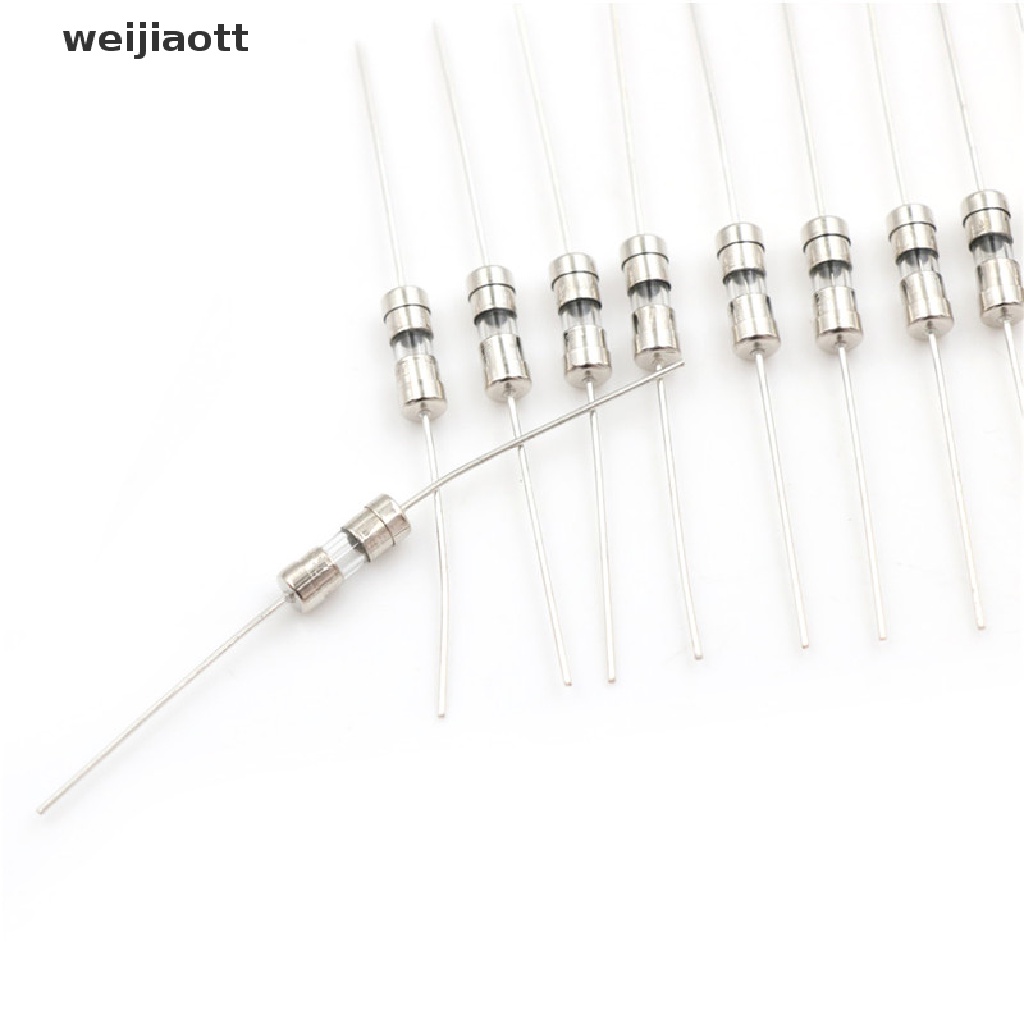 weijiaott 10pcs F1A/1.5A/2A/3A/5A Fast Blow Glass Tube Fuse Axial Leads 3.6 x 10mm 250V WT