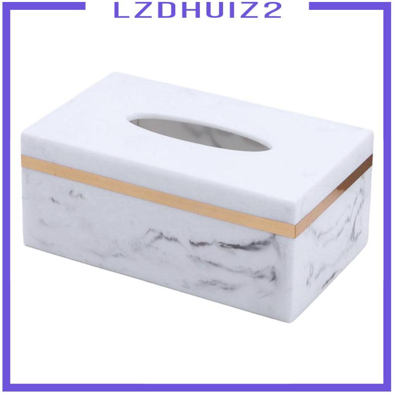 Hộp Đựng Khăn Giấy Họa Tiết Đá Hoa Cương Màu Trắng Cho Nhà Bếp