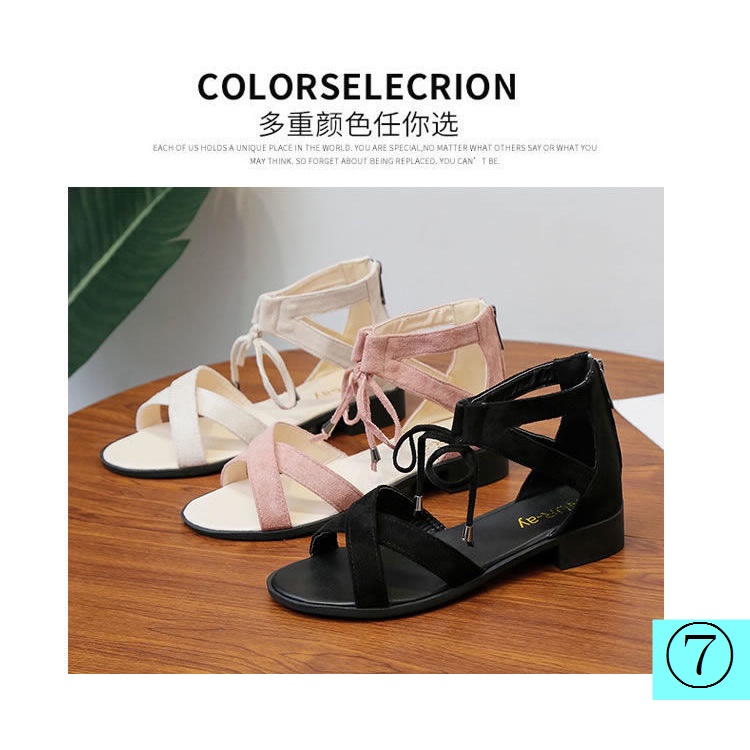 Giày Sandal Cột Dây Đế Mềm Thoải Mái Thời Trang Mùa Hè 2022 Phong Cách Phương Tây Cho Nữ