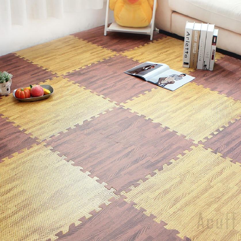 Miếng xốp lót sàn trang trí hình mảnh ghép giả gỗ 30x30cm độc đáo