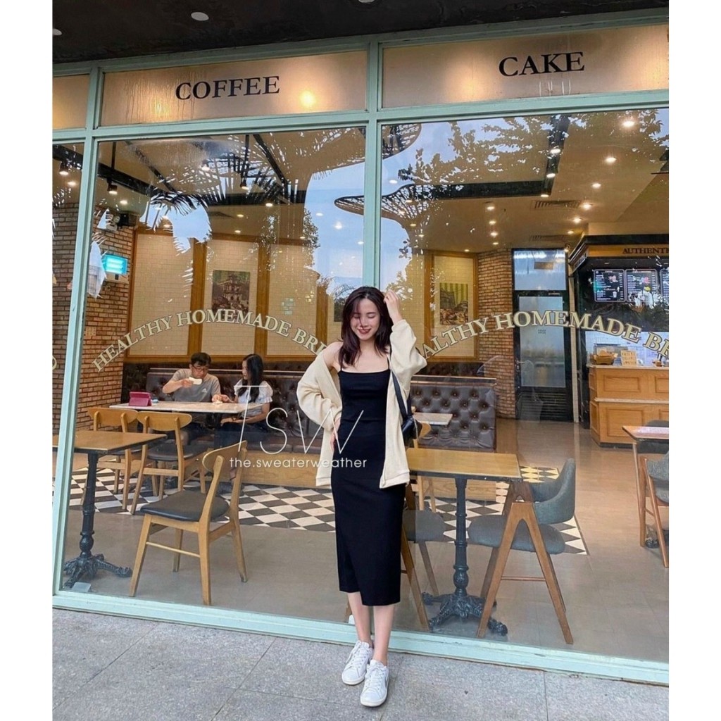 Váy Body 2 Dây Kèm Áo Khoác Cagidan | BigBuy360 - bigbuy360.vn