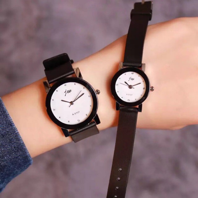 Đồng hồ JW đôi nam nữ teen dây cao su 2 màu