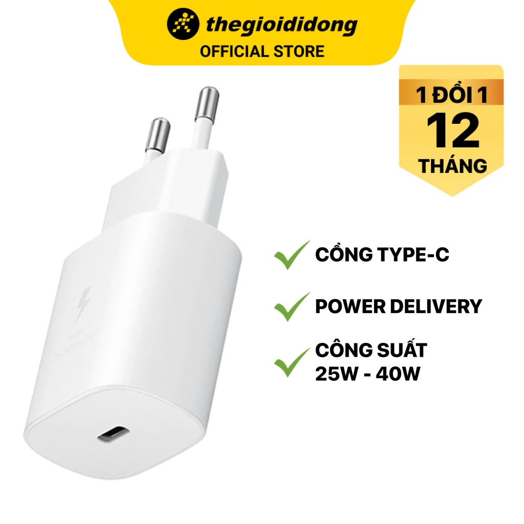Adapter Sạc Type C PD 25W Samsung EP-TA800N