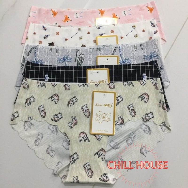 Quần Lót Đúc Su Không Đường May Họa Tiết xinh xắn 015 - CHILLHOUSE