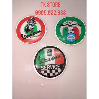 Logo tem nổi trang trí vespa