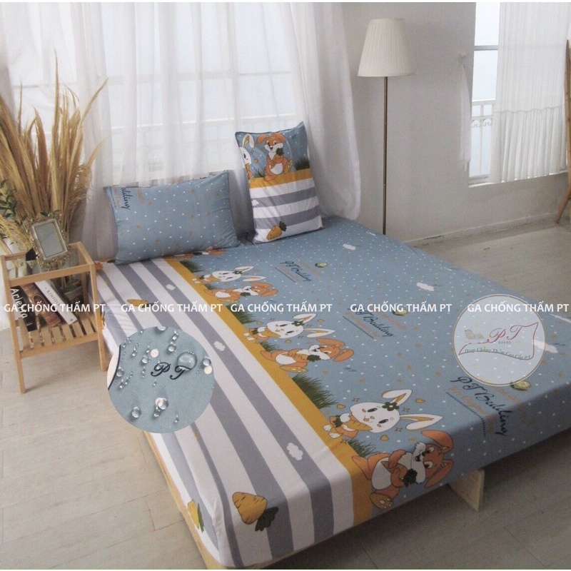 Ga chống thấm PT 100% cotton thỏ cam