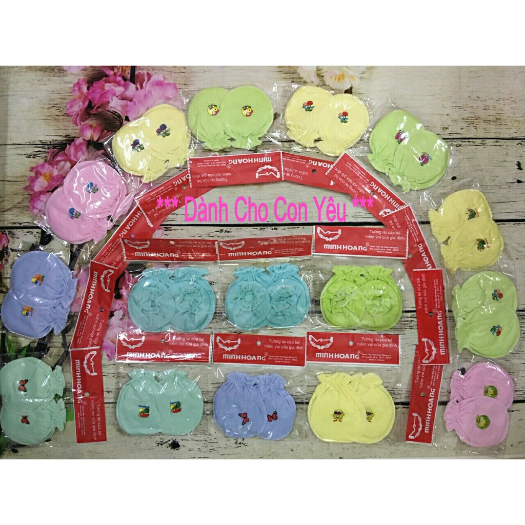 Bao tay chân sơ sinh ( Set 1 đôi bao tay 1 đôi bao chân )