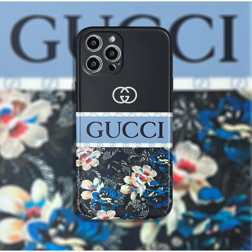 Ốp điện thoại IMD mềm hình hoa Gucci cao cấp cho Iphone 12 7 8 Se2 7plus 8plus X Xs Xsmax 11 11pro 11promax