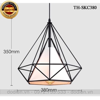 Đèn thả kim cương loại to 38cm , đèn trần T010 trang trí quán cafe shop