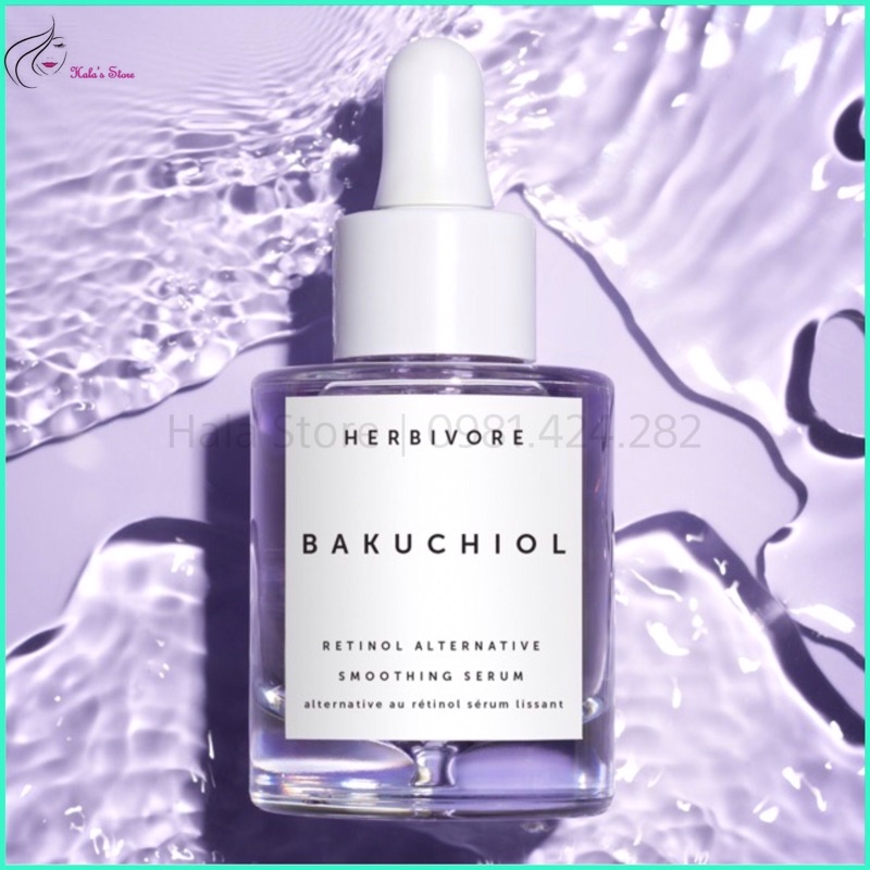 Tinh chất Retinol thực vật dành cho bà bầu Bakuchiol Herbivore Botanicals Smoothing Serum