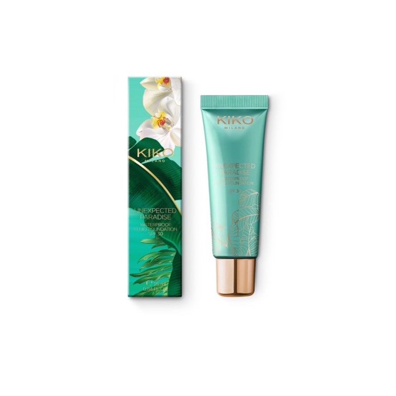 Kem nền dạng lỏng KIKO Unexpected Paradise Waterproof Fluid Foundation Spf 30