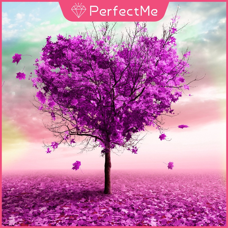 Bộ tranh đính đá 5D tự làm 30x30cm hình phong cảnh trái tim trang trí tường