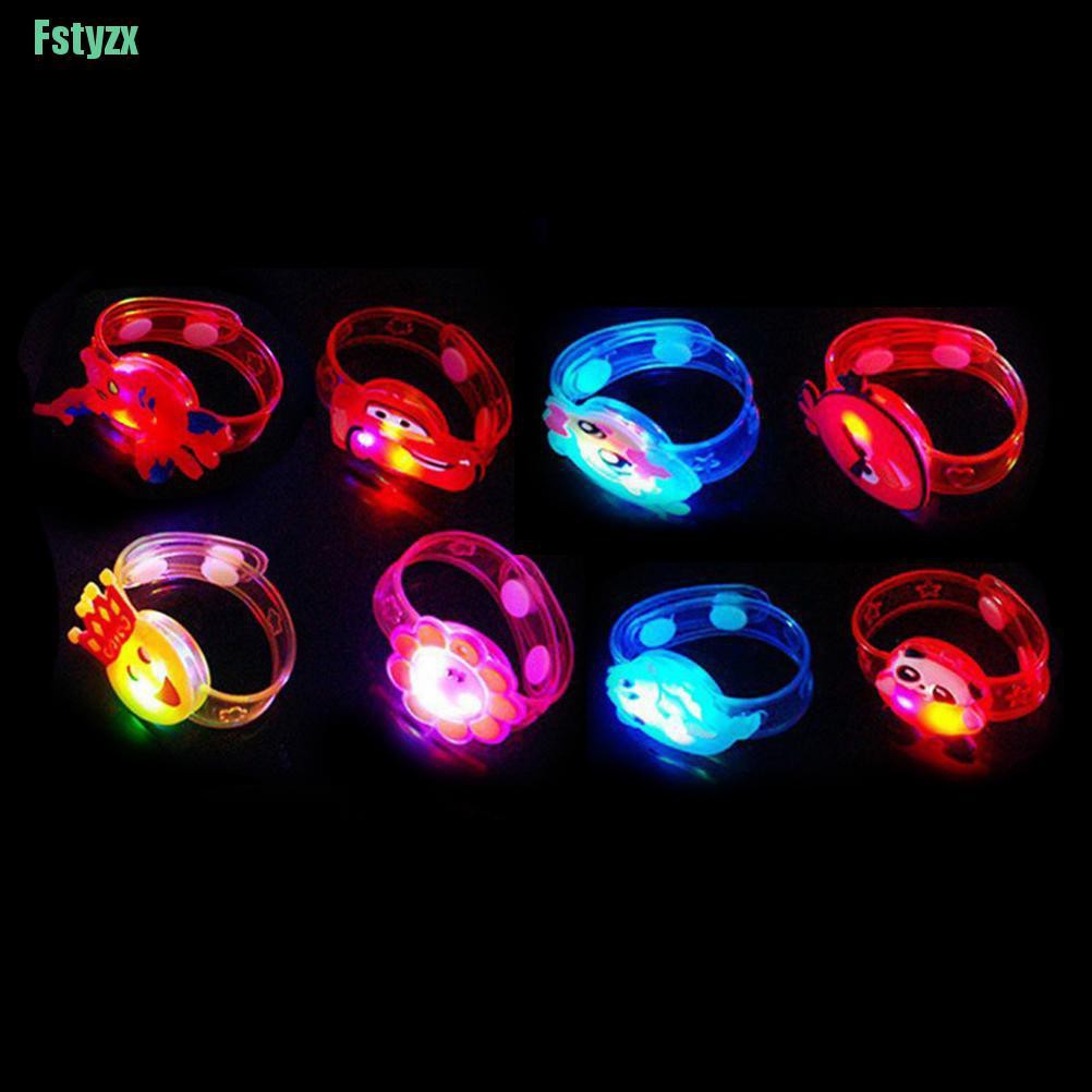 fstyzx Flashlight LED Wrist Watch Bracelet Toy Cute Cartoon Halloween Xmas Kids Gift
