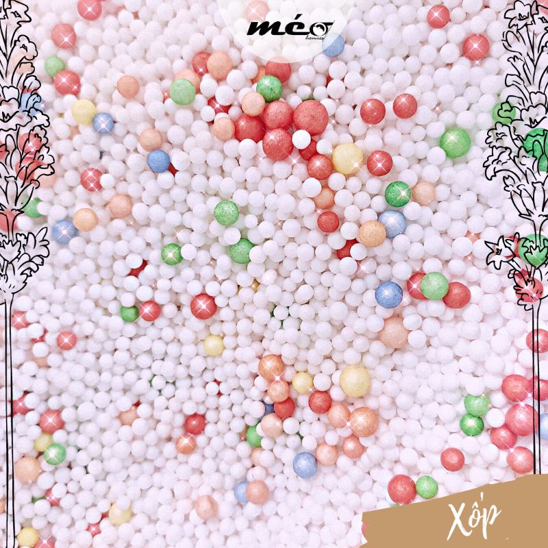 HẠT XỐP nhiều màu trang trí quà tặng bất ngờ cực xinh xắn