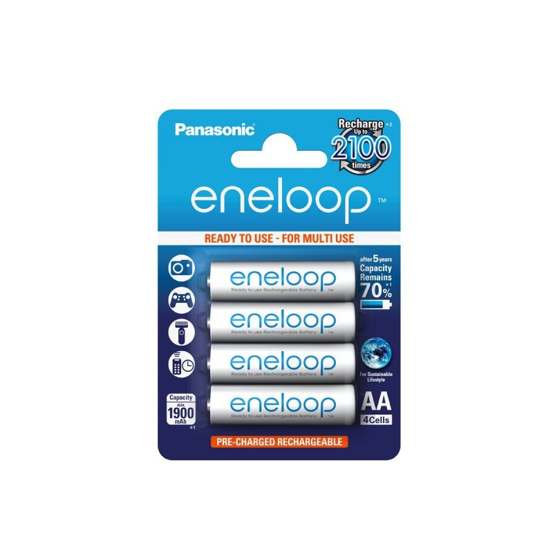 Vĩ 4 pin sạc AA Panasonic Eneloop 1900 mAh